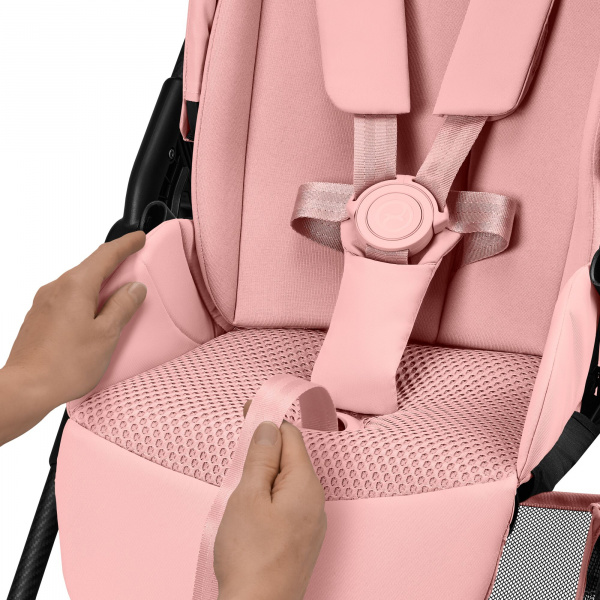 Poussette duo melio carbon 6 candy pink avec nacelle melio cot Cybex