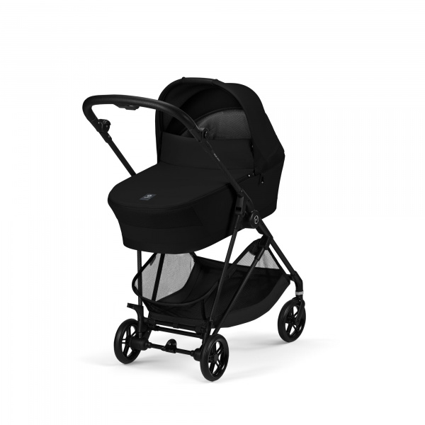 Poussette duo melio carbon 6 magic black avec nacelle melio cot Cybex