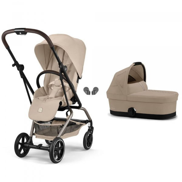 Poussette duo eezy s twist+ 2 pivotante almond beige avec nacelle cot s Cybex