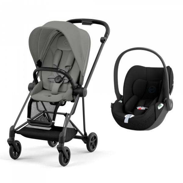 Poussette duo mios 3 sepia black châssis matt black + cloud t i-size Cybex