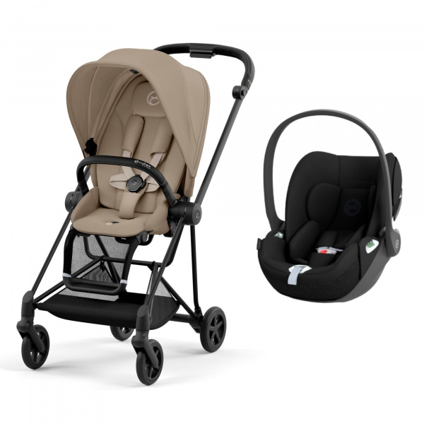 Poussette duo mios 3 sepia black châssis matt black + cloud t i-size Cybex