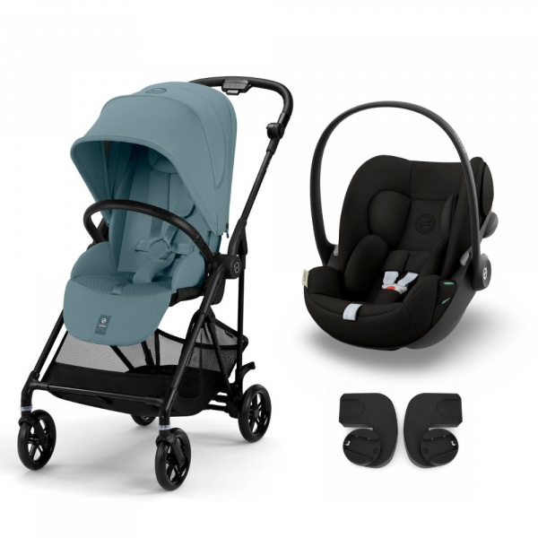 Poussette duo melio carbon magic black + cloud g i-size Cybex