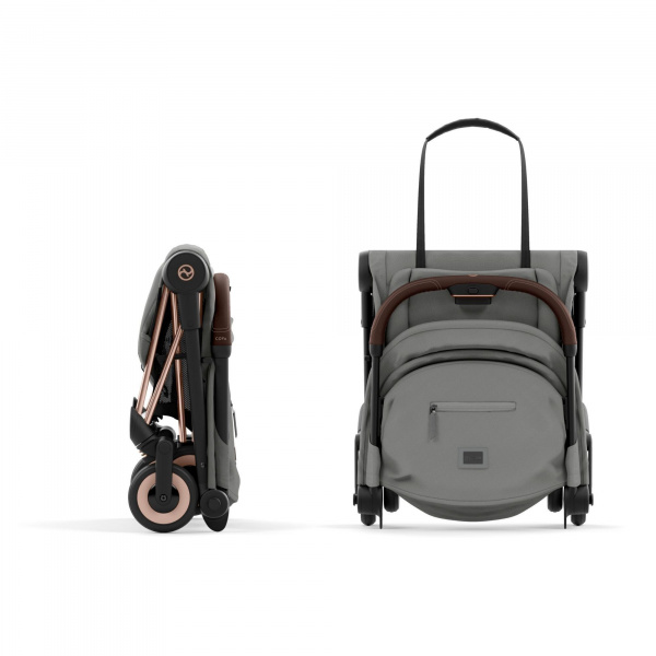 Poussette duo coya mirage grey châssis rosegold + cloud t i-size Cybex