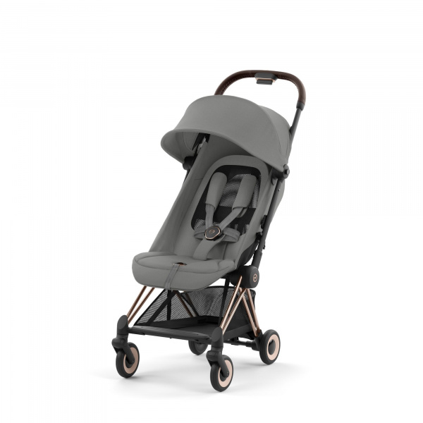 Poussette duo coya mirage grey châssis rosegold + cloud t i-size Cybex