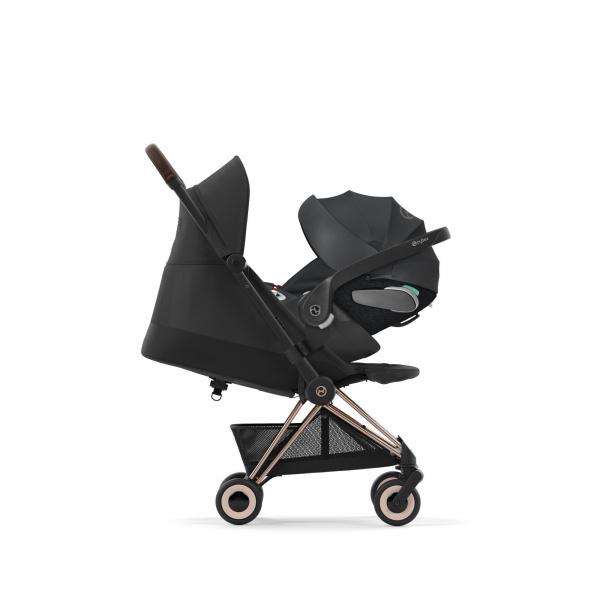 Poussette duo coya mirage grey châssis chrome brown + cloud t i-size Cybex