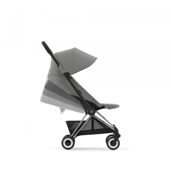 Poussette duo coya mirage grey châssis chrome brown + cloud t i-size Cybex