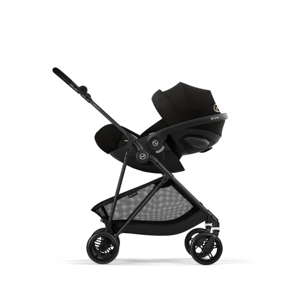 Poussette duo melio carbon 6 magic black avec siège auto cloud g3 i-size tissu plus Cybex