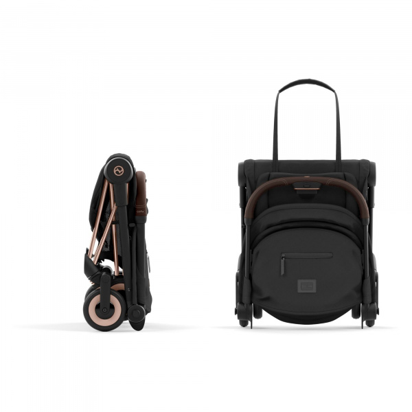 Poussette duo coya sepia black châssis rosegold + cloud t i-size Cybex