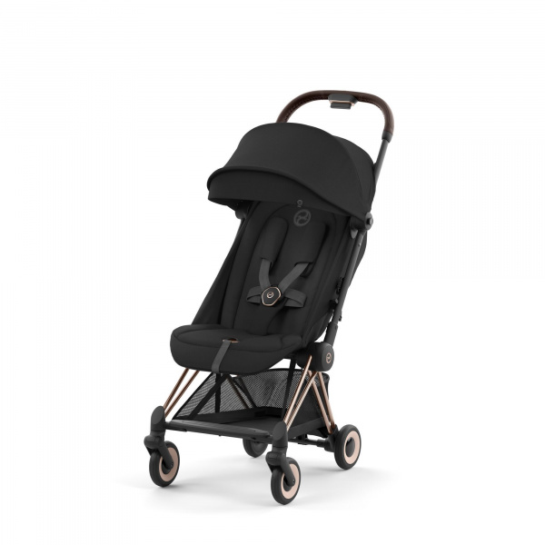 Poussette duo coya sepia black châssis rosegold + cloud t i-size Cybex