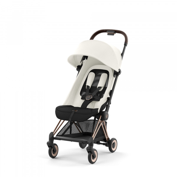 Poussette duo coya off white châssis rosegold + cloud t i-size Cybex