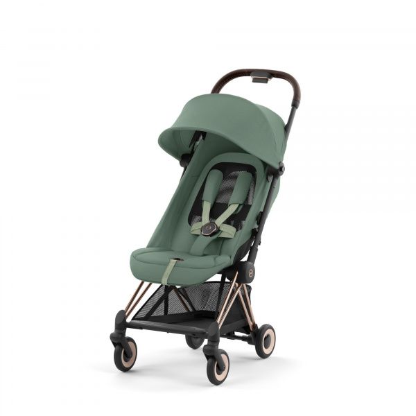 Poussette duo coya leaf green châssis rosegold + cloud t i-size Cybex