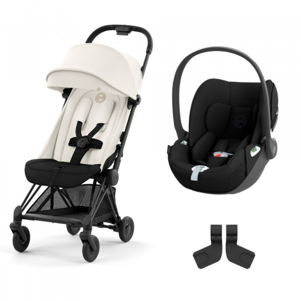 Poussette duo coya off white châssis matt black + cloud t i-size Cybex