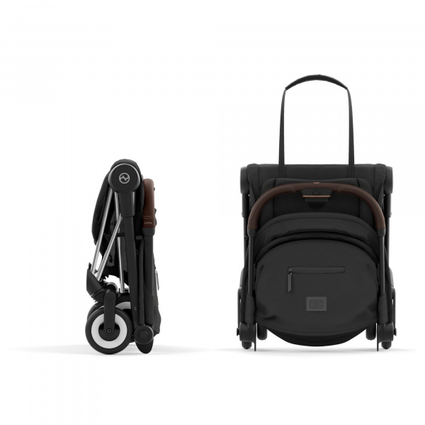 Poussette duo coya sepia black châssis chrome brown + cloud t i-size Cybex