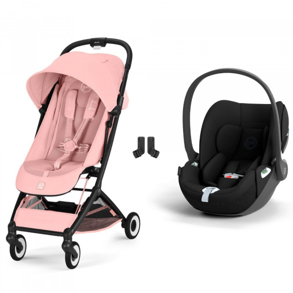 Poussette duo orfeo 3 compacte candy pink avec siège auto cloud t i-size Cybex