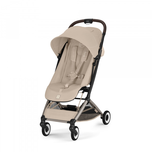 Poussette duo orfeo 3 compacte almond beige avec siège auto cloud t i-size Cybex