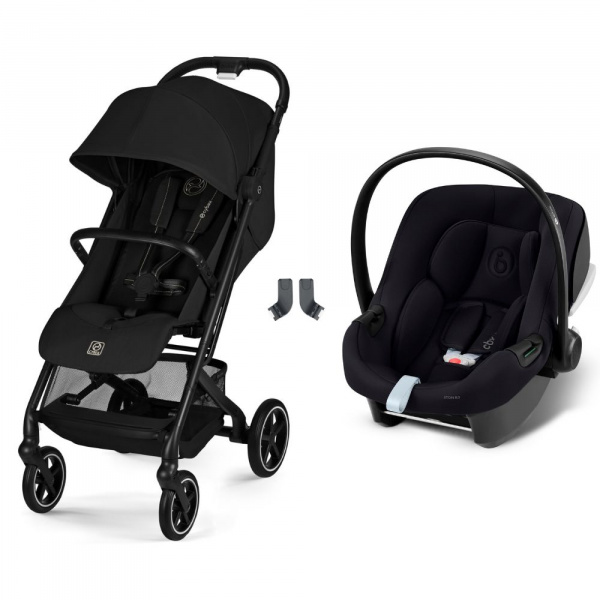 Poussette duo beezy 4 compacte magic black avec siège auto aton b2 i-size Cybex