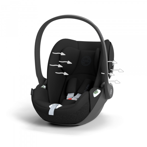 Poussette duo beezy 4 compacte magic black avec siège auto cloud t i-size Cybex