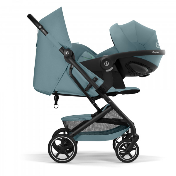 Poussette duo beezy 4 compacte stormy blue avec siège auto aton b2 i-size Cybex