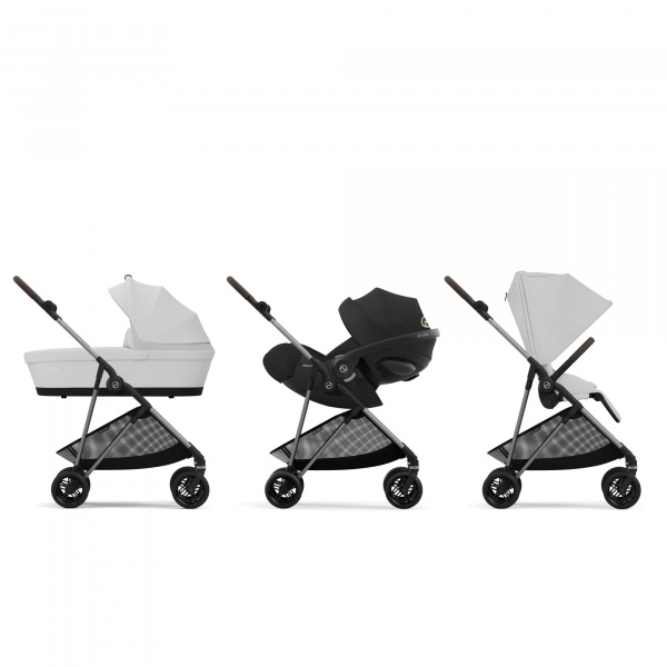 Poussette duo melio 4 fog grey + siège auto cloud g i-size Cybex