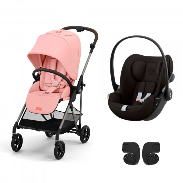 Poussette duo melio 4 fog grey + siège auto cloud g i-size Cybex