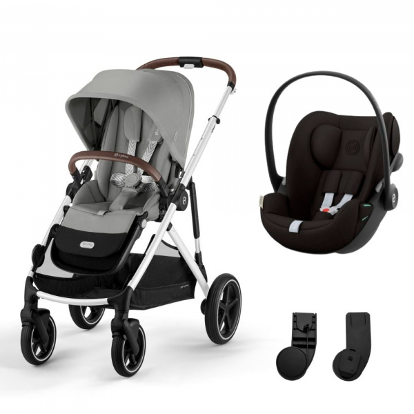 Poussette duo gazelle s moon black + siège auto cloud g i-size Cybex
