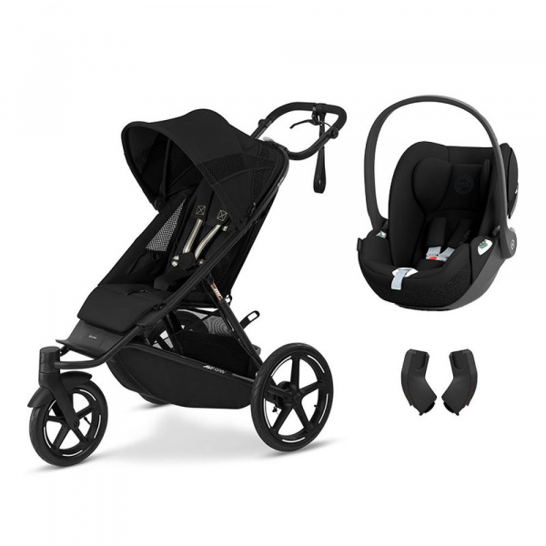Poussette duo avi spin moon black + siège auto cloud t i-size Cybex