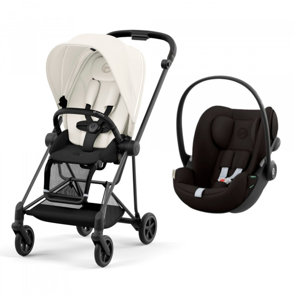 Poussette duo mios 3 off white châssis matt black + cloud g i-size Cybex