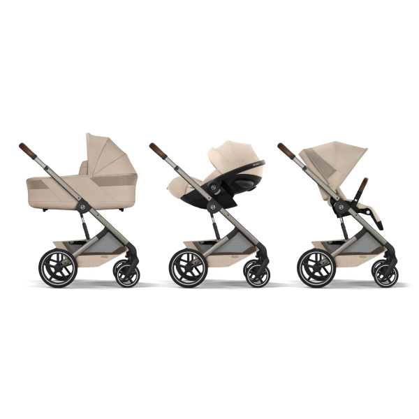 Poussette duo tout terrain balios s lux 4 avec nacelle s lux almond beige Cybex