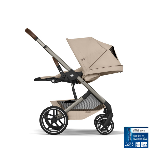 Poussette duo tout terrain balios s lux 4 avec nacelle pliable almond beige Cybex