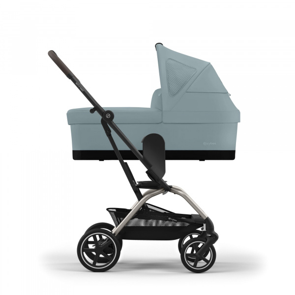 Poussette duo eezy s twist+ 2 pivotante stormy blue avec nacelle cot s Cybex