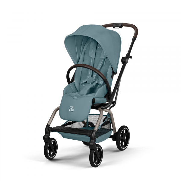 Poussette duo eezy s twist+ 2 pivotante stormy blue avec nacelle cot s Cybex