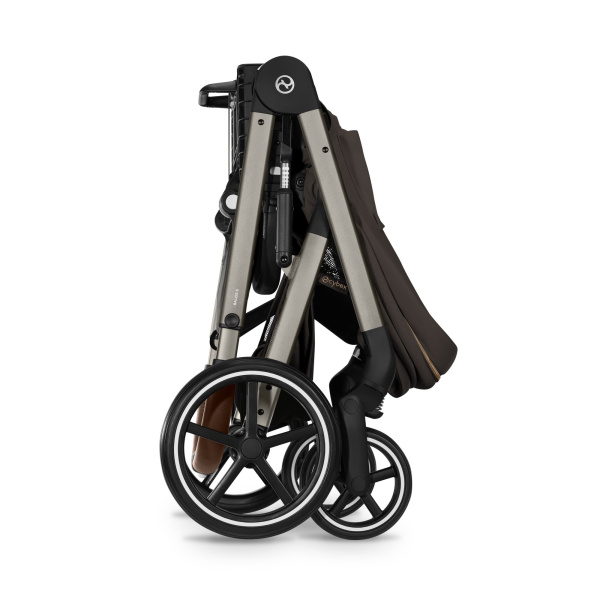 Poussette duo tout terrain balios s lux 4 avec nacelle pliable moon black Cybex