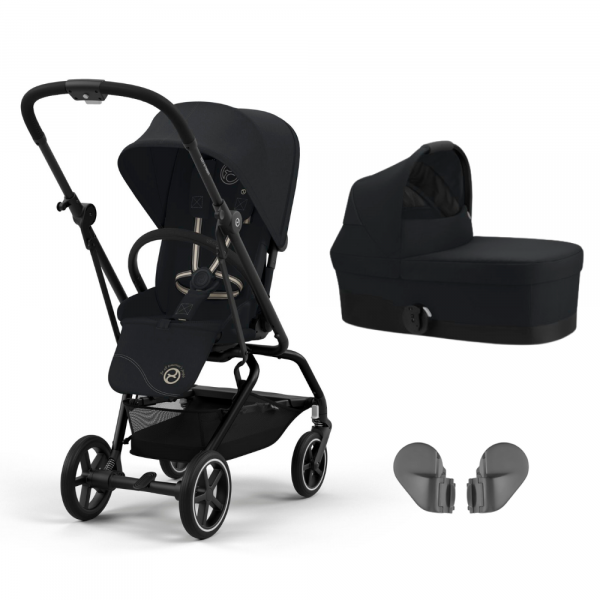 Poussette duo eezy s twist+ 2 magic black + nacelle cot s Cybex