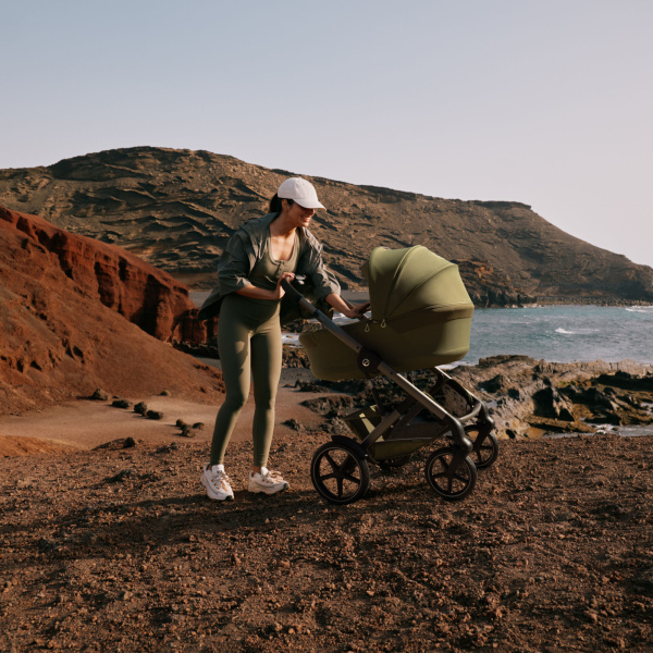 Poussette duo tout terrain talos s lux 4 avec nacelle pliable moon black Cybex