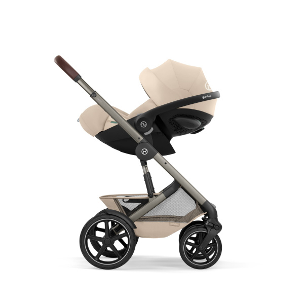 Poussette duo tout terrain talos s lux 4 avec nacelle pliable almond beige Cybex