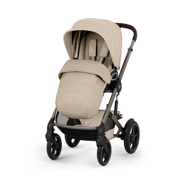 Poussette duo tout terrain talos s lux 4 avec nacelle pliable almond beige Cybex