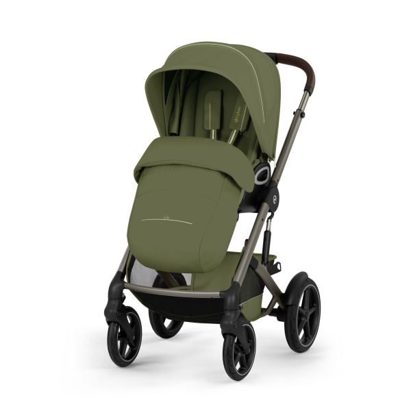 Poussette duo tout terrain talos s lux 4 avec nacelle pliable moss green Cybex