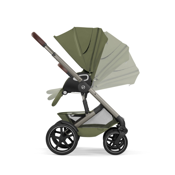 Poussette duo tout terrain talos s lux 4 avec nacelle pliable moss green Cybex