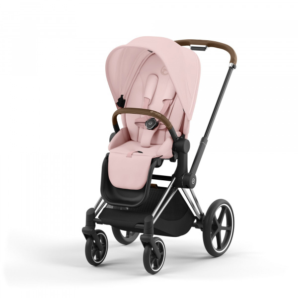 Poussette duo priam 4 peach pink châssis chrome brown + siège auto cloud g i-size Cybex