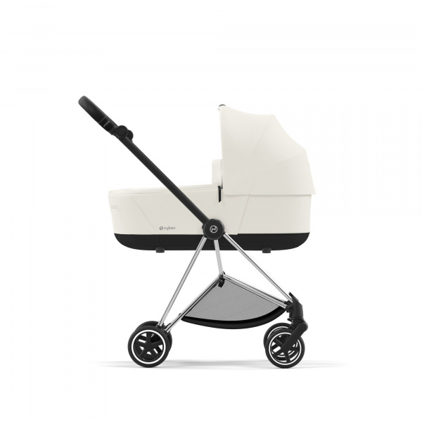Poussette duo mios 3 off white châssis chrome black + nacelle luxe Cybex
