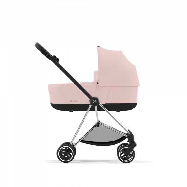 Poussette duo mios 3 peach pink châssis chrome black + nacelle luxe Cybex