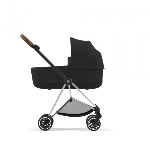 Poussette duo mios 3 off white châssis chrome brown + nacelle luxe Cybex