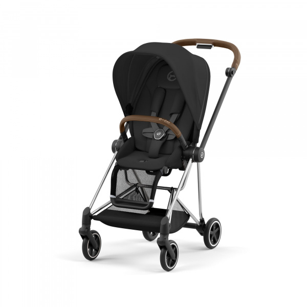 Poussette duo mios 3 off white châssis chrome brown + nacelle luxe Cybex
