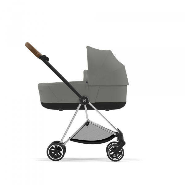 Poussette duo mios 3 off white châssis chrome brown + nacelle luxe Cybex
