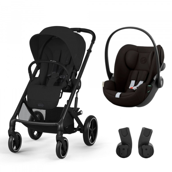 Poussette duo balios s lux 3 moon black + siège auto cloud g i-size Cybex
