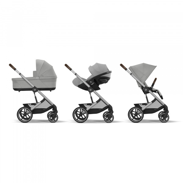 Poussette duo balios s lux 3 stone grey + siège auto cloud g i-size Cybex