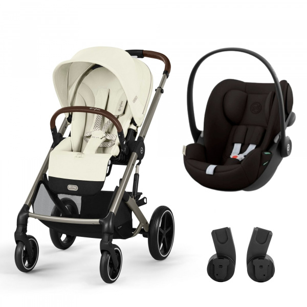 Poussette duo balios s lux 3 moon black + siège auto cloud g i-size Cybex
