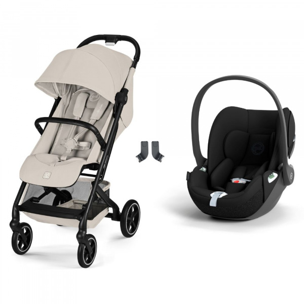 Poussette duo beezy 4 compacte dune grey avec siège auto cloud t i-size Cybex