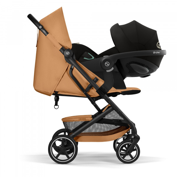 Poussette duo beezy 4 compacte cinnamon yellow avec siège auto cloud t i-size Cybex