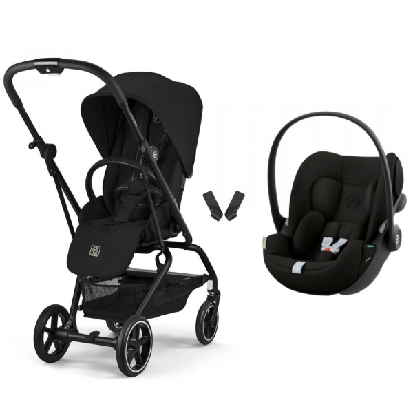 Poussette duo eezy s twist+ 2 pivotante magic black avec siège auto cloud g i-size Cybex